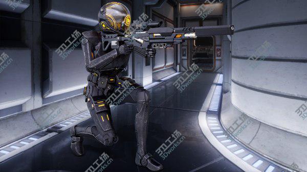 images/goods_img/20210312/Sci-Fi Soldier Female With The Sniper Rifle Rigged model/1.jpg